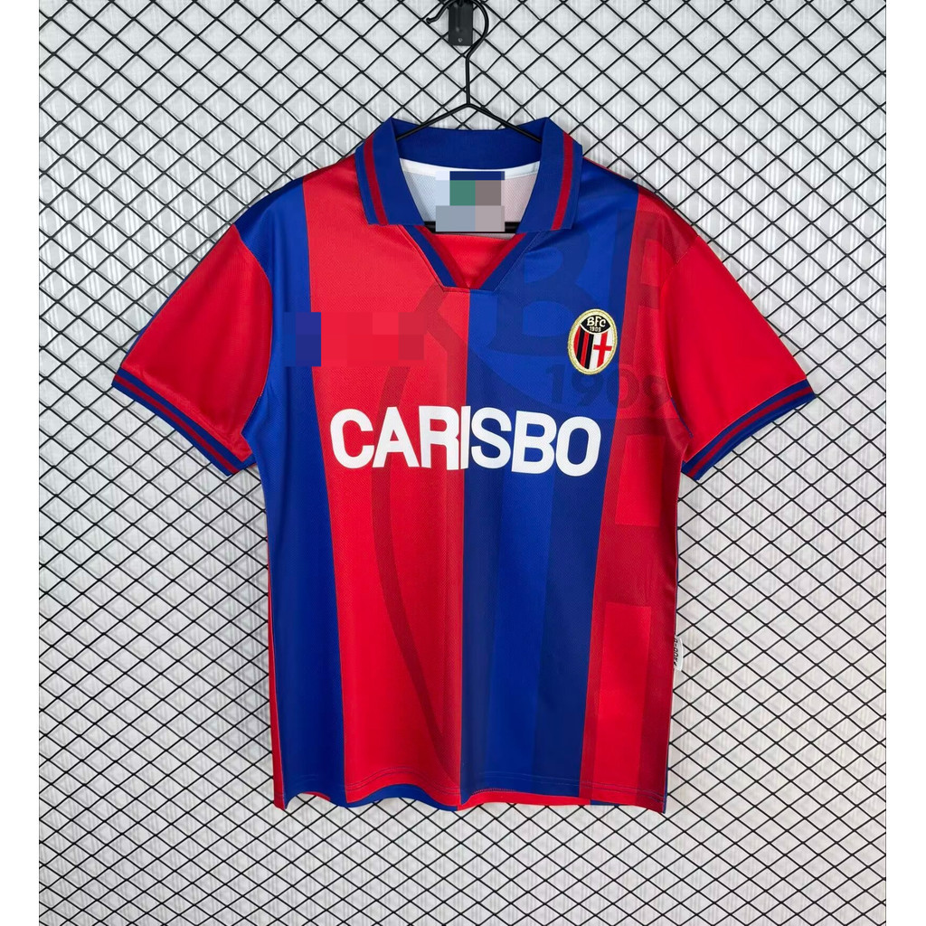 Áo đấu ngắn tay bóng đá sân nhà kiểu Retro 1996 / 97 của Bologna