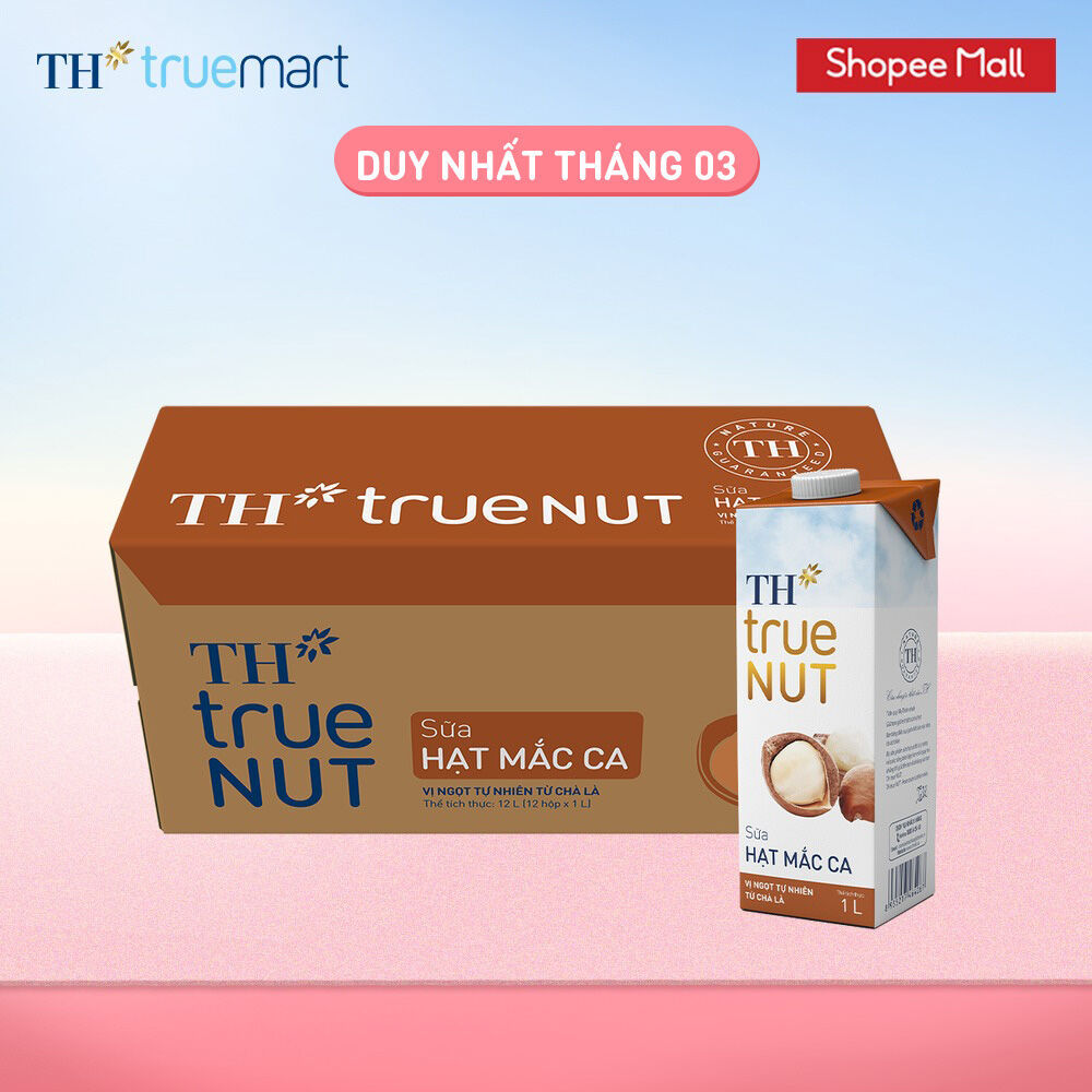 Thùng Sữa Hạt Mắc Ca TH true NUT milk 1L (12 Hộp)
