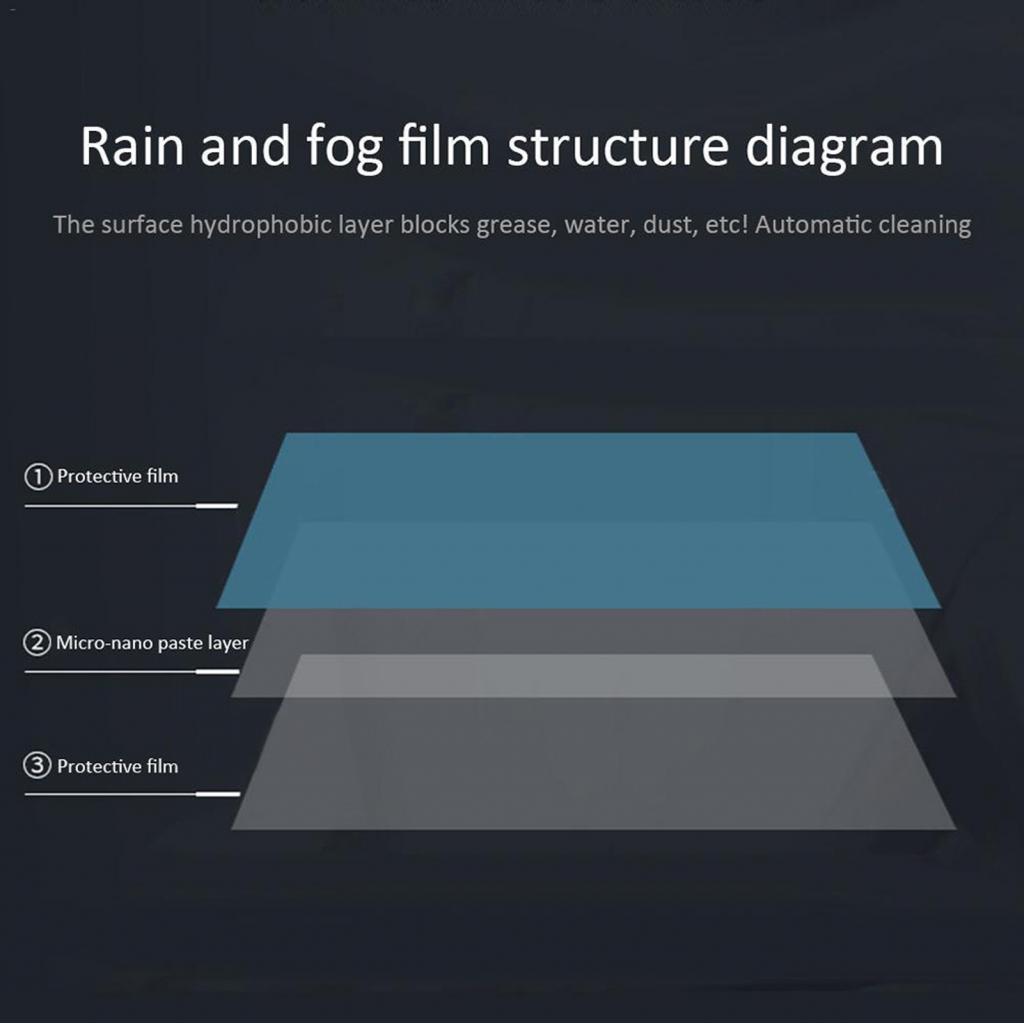 WOTAO Gương Chiếu Hậu Màng Bảo Vệ Xe Chống Sương Mù Màng Chống Nước Cửa Sổ Chống Mưa 2 Chiếc