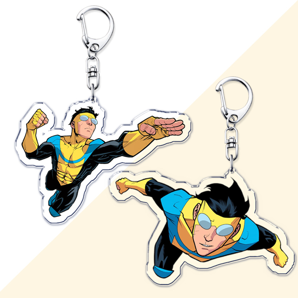 Trending Adult Animated Superhero Invincible Keychains for Accessories Bag Omni Man Keyrings Jewelry