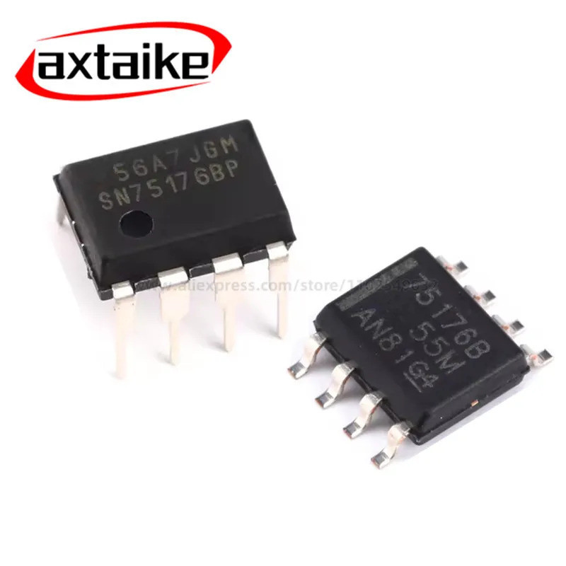 10 CÁI SN75176BP DIP-8 SN75176BDR 75176B SOIC-8 RS422 / RS485 SN75176 75176 SOP SMD DIP Bộ thu phát 