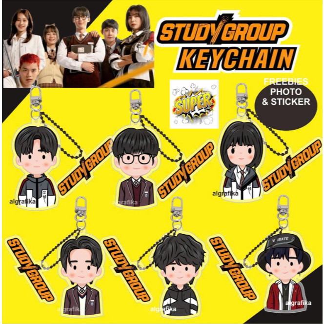Móc khoá study group keychain kdrama fanmade hwang min hyun fanart