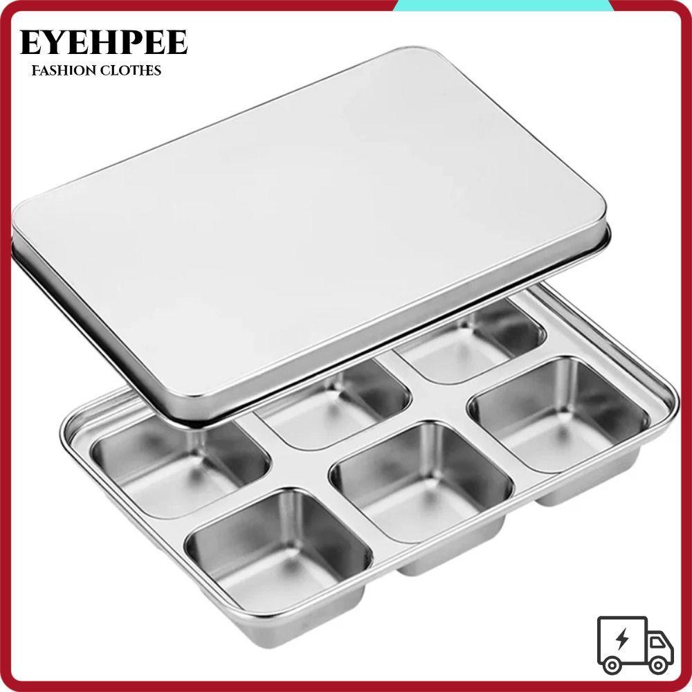 Máy làm đá EYEHPEE, có nắp khuôn làm đá viên bằng thép không gỉ, Khay đá chống dính đóng băng nhanh bền bỉ