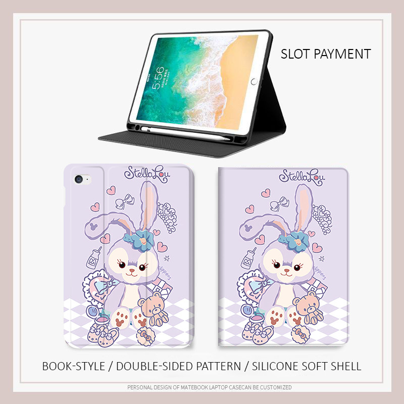 Bao da iPad StellaLou - ốp ipadgấu ôm cho Air 4/5/6 M3, iPad Gen 11 A16, Pro 12.9 - Chống sốc, có kh