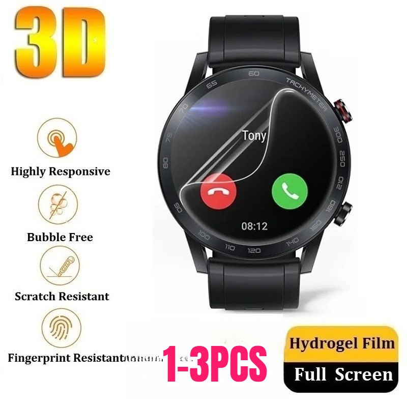 3 HD Trong Suốt Mềm Hydrogel Cho Honor Watch GS 5 4 3 3i Pro Đồng Hồ Thông Minh Bảo Vệ Màn Hình Cho 
