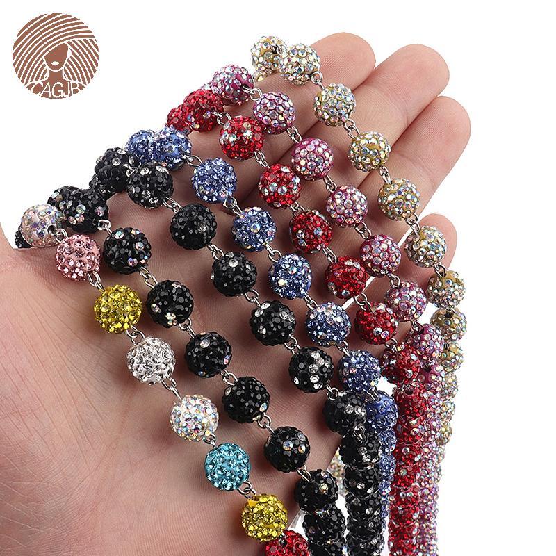 CAGJB Hạt Tròn Kim Cương Giả Punk Quần Dây Xích Unisex Eo Sang Trọng Phụ Kiện Gothic Đa Năng Dây Xíc