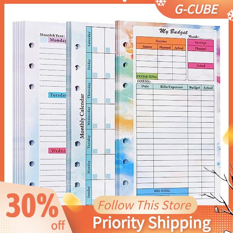 82 Tờ A6 Lập Kế Hoạch Ngân Sách Đổ Lại Notepad 6 Lỗ Cho A6 Chất Kết Dính Bìa Tiết Kiệm A