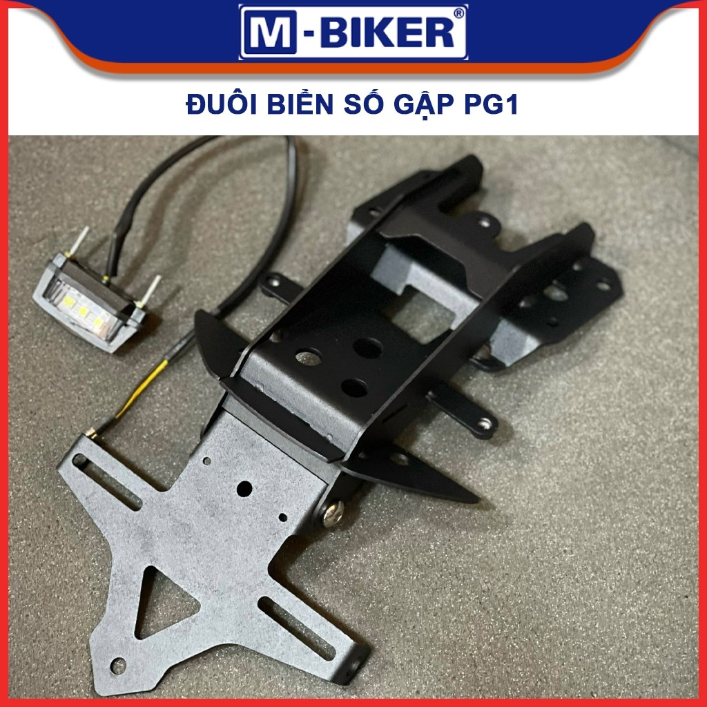 [Phụ kiện PG1] Đuôi biển số độ cho yamaha PG1 gập 2 chiều,chính hãng Mbiker.
