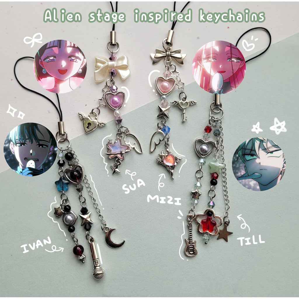 PRE-ORDER- Alien stage IvanTill, MiziSua, LukaHyuna, phone charm/ keychain