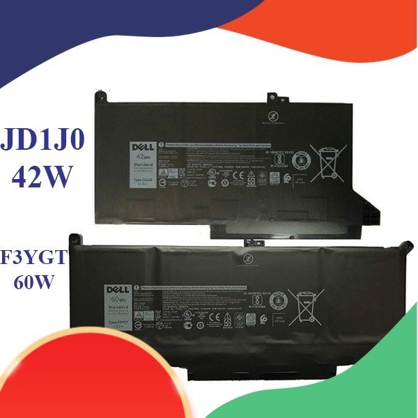 Pin Dell DJ1J0 F3YGT Latitude 7280 7290 7380 7390 7480 7490 60W F3YGT 42W DJ1J0