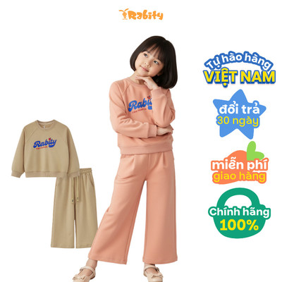   Bộ nỉ dài tay bé gái Rabity 966.007