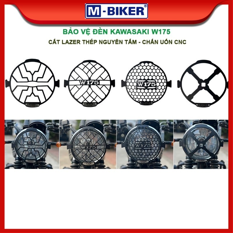 Bảo vệ đèn Kawasaki W175, Che đầu đèn Kawasaki W175, Lưới bảo vệ đèn dành cho Kawasaki W175