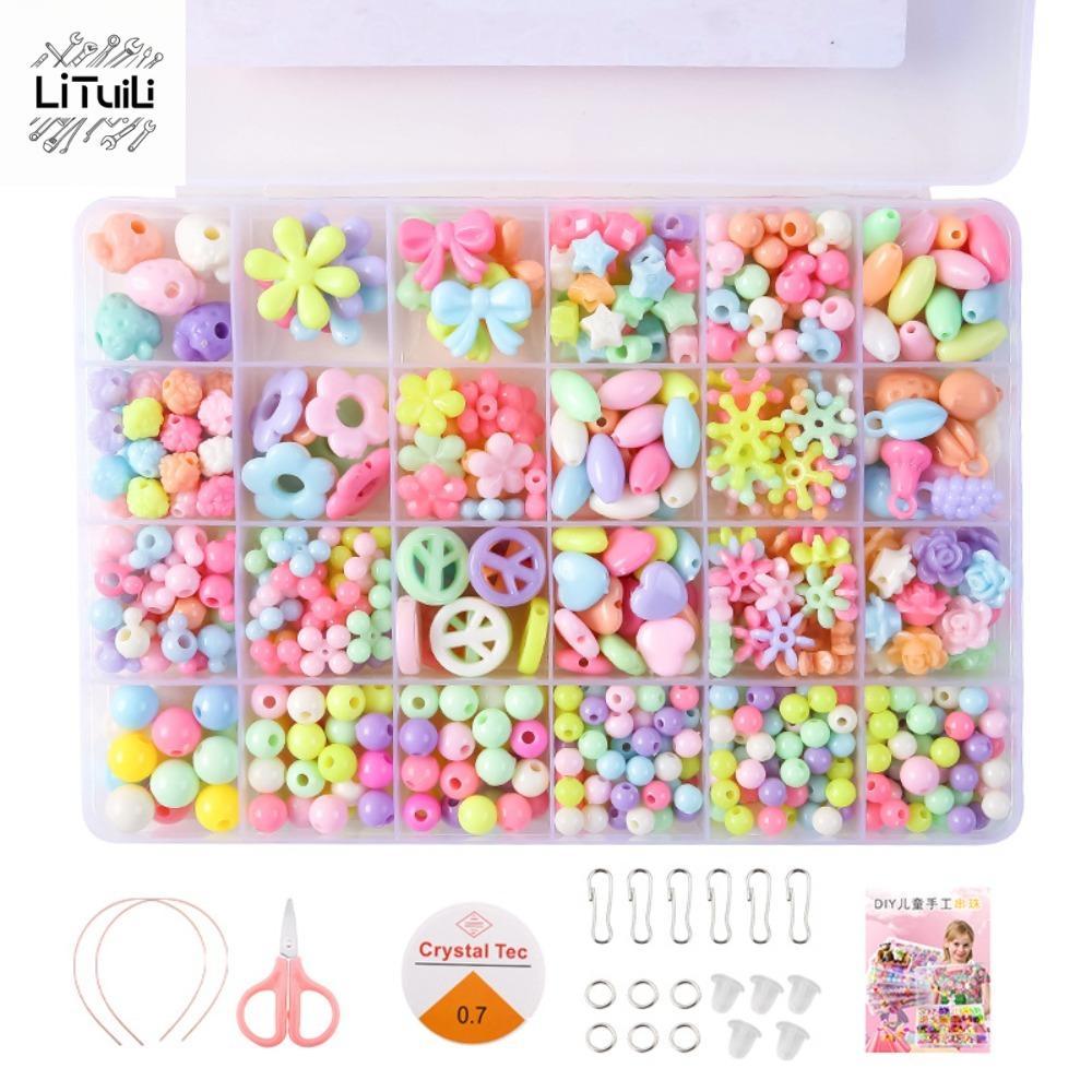 AKAMA DIY Handmade Đính Hạt Bộ Đồ Chơi, Nghệ Thuật Thủ Công DIY Bộ Đồ Chơi Để Làm Vòng Tay Hạt Đồ Ch
