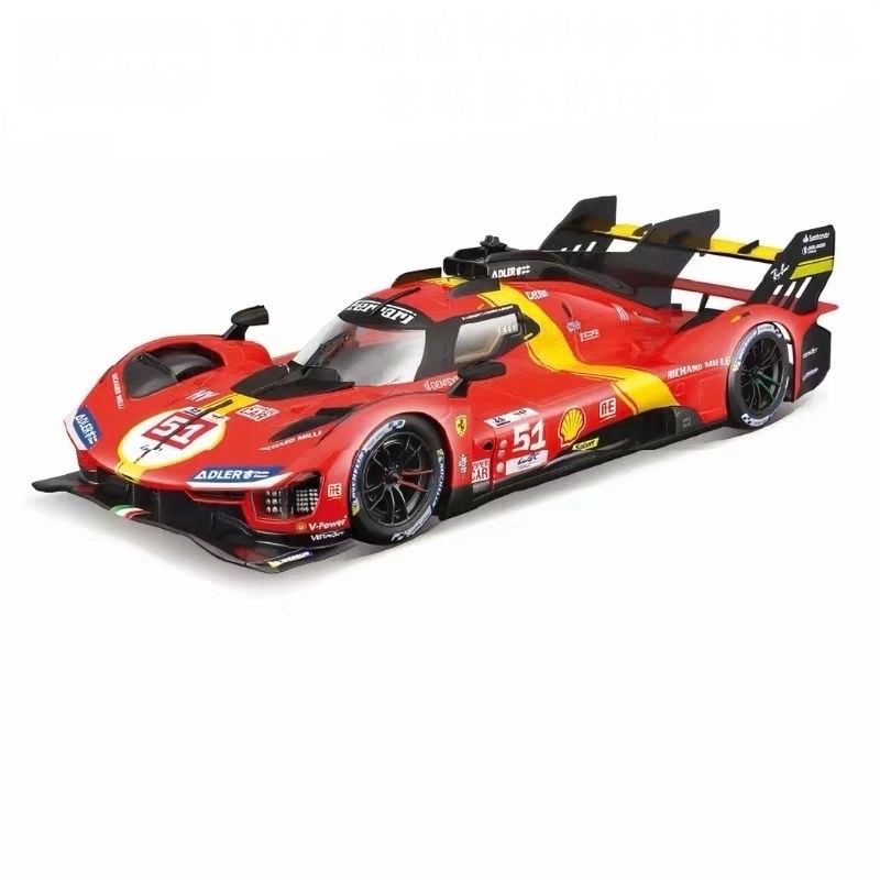 Burago 1: 64 Ferrari 499P Le Man Championship Car No. 51 No. Mẫu xe hợp kim 83