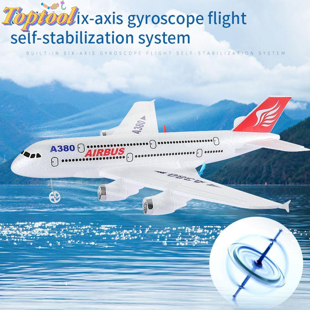 TOPTOOL Máy Bay Đồ Chơi Ném Tay 2.4G 2 Kênh Cho Airbus A380 RC Glider