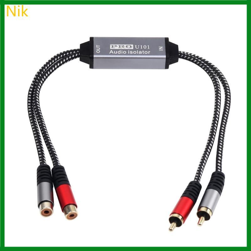 Nik Ground Looping Noise Isolator Eliminator với đầu nối âm thanh cho âm thanh trong suốt
