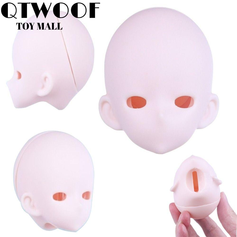 QTWOOF Bjd Baby Head, Anime-Style PVC 1 / 4 BJD Anime Headsculpt, Không Trang Điểm Da Trắng Có Thể M