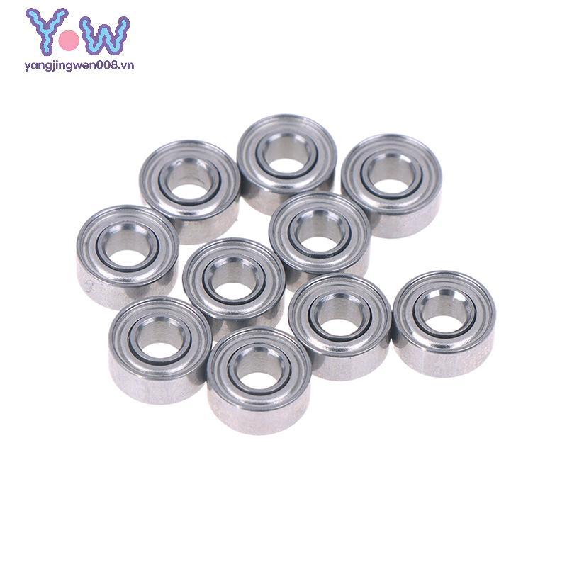 YANGWEN 10 chiếc 683ZZ 3 * 7 * 3 Mm Vòng bi thu nhỏ Thép Chrome 683 ZZ 2Z 683Z Vòng bi Mini rãnh sâu