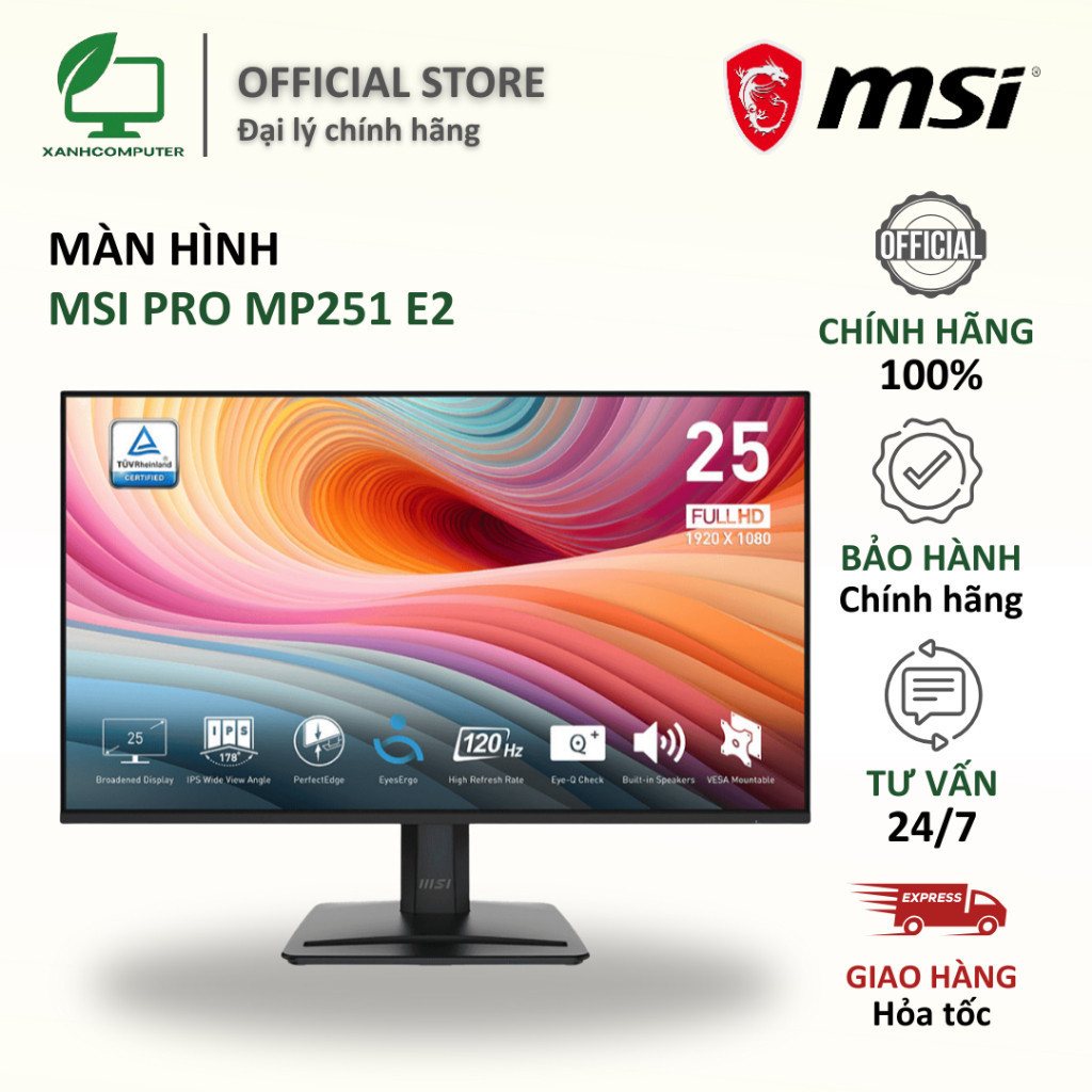 Màn hình MSI PRO MP251 E2 (24.5inch/IPS/FHD/120Hz/1ms) - Hàng chính hãng