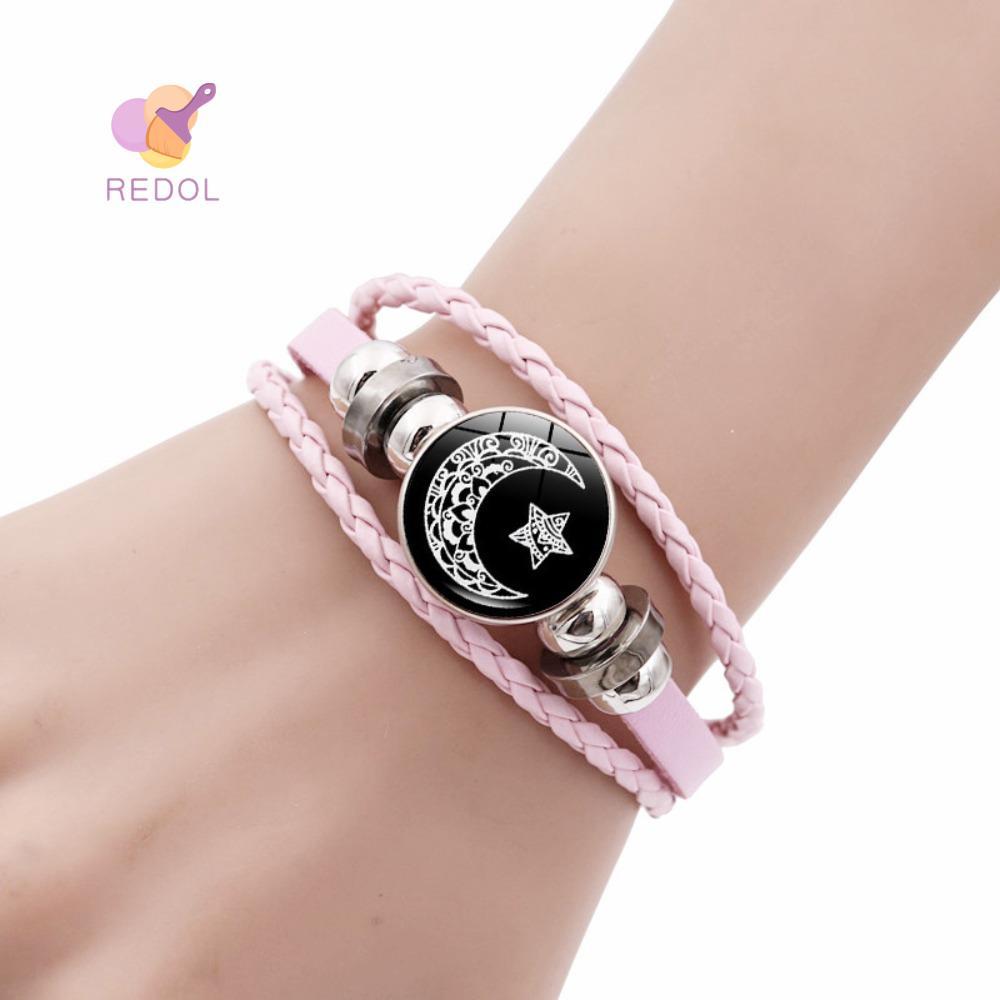 Vòng tay đôi punk dạ quang mặt trăng mặt trời,adjustable,couple's jewelry gift