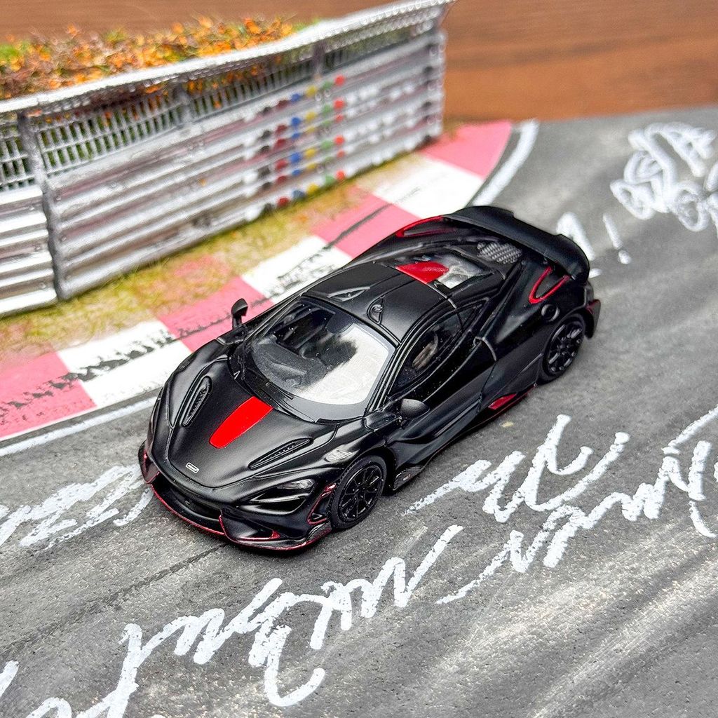 Masdi 1 / 64 McLaren 765 Hợp Kim Đen Diecast Xe Mô Hình Đồ Chơi Quà Tặng Sinh Nhật