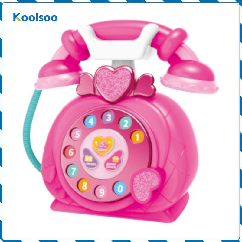 Koolsoo Đồ Chơi Âm Nhạc Cho Bé Thời Trang Cũ Điện Thoại Mô Phỏng Điện Thoại Xoay Giả Vờ Điện Thoại