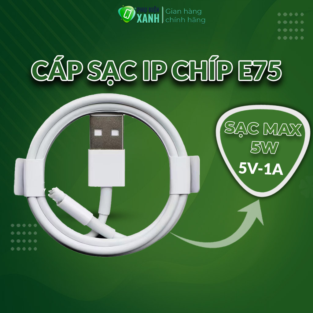 Dây sạc 1m cho điện thoại, Cáp USB sạc thường 1m, tương thích củ sạc PD 10W, đảm bảo dòng điện ổn đị