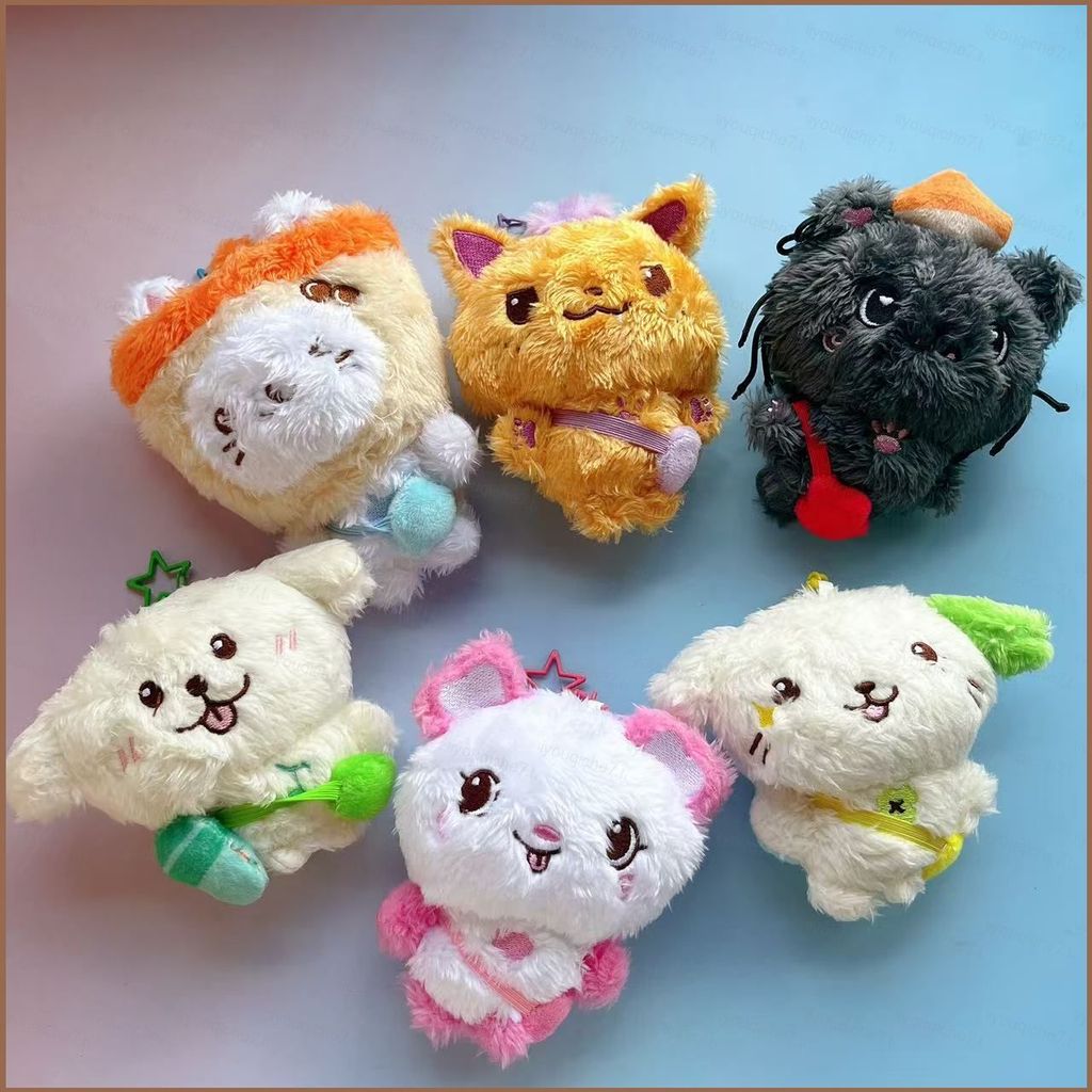 SY NCT WISH WISH DOLL SION RIKU YUSHI Pop-Up Bubble Tea Cat Sang Trọng Búp Bê Ngôi Sao Móc Khóa Túi 