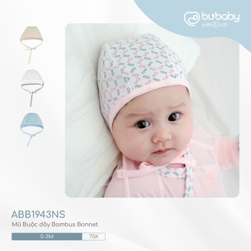 Phụ kiện sơ sinh Bu Baby : Mũ Bu Baby sơ sinh cho bé trai bé gái