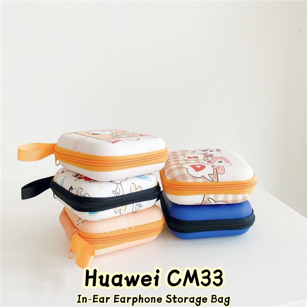 [imamura] Dành cho tai nghe nhét tai Huawei CM33 Cool Tide Phim hoạt hình Túi đựng tai nghe cáp dữ l