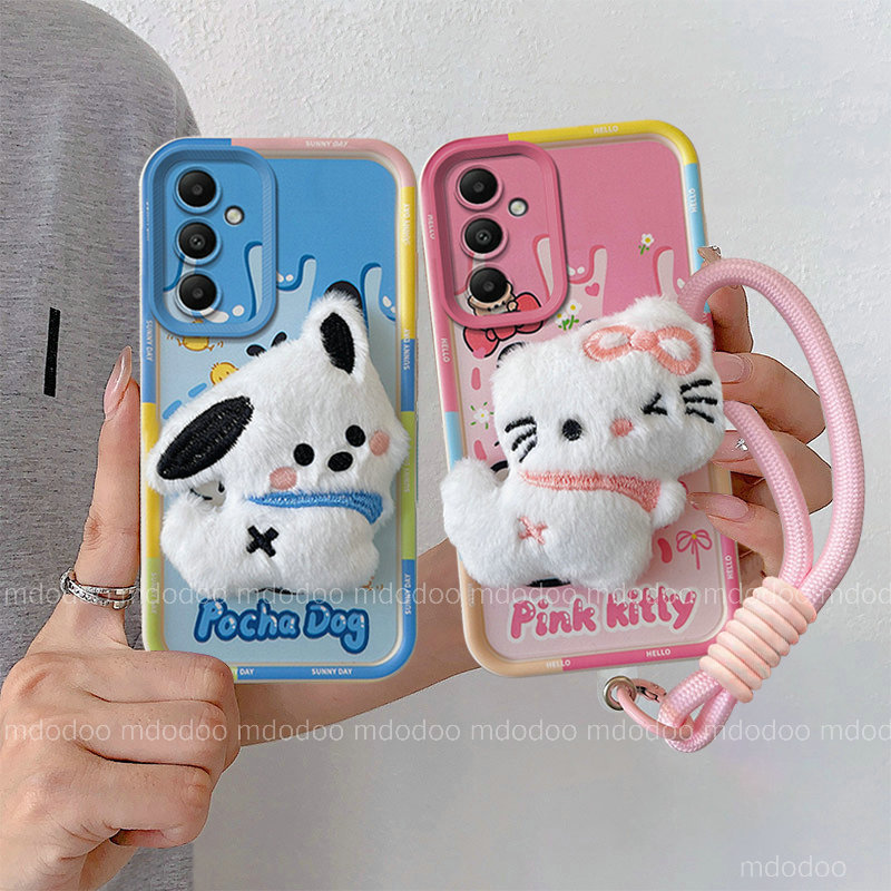 ốp lưng Blue Pink Woven Lanyard For infinix Smart 8 7 5 2020 Plus 6 HD Note 30 12 2023 G96 VIP Hot 4