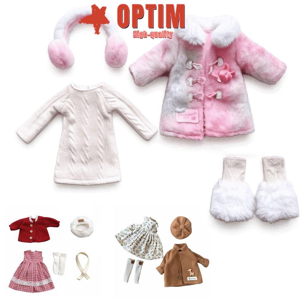 OPTIM 30cm Quần áo búp bê, Bộ trang phục búp bê BJD hoạt hình đa phong cách, Quà tặng Váy búp bê Min