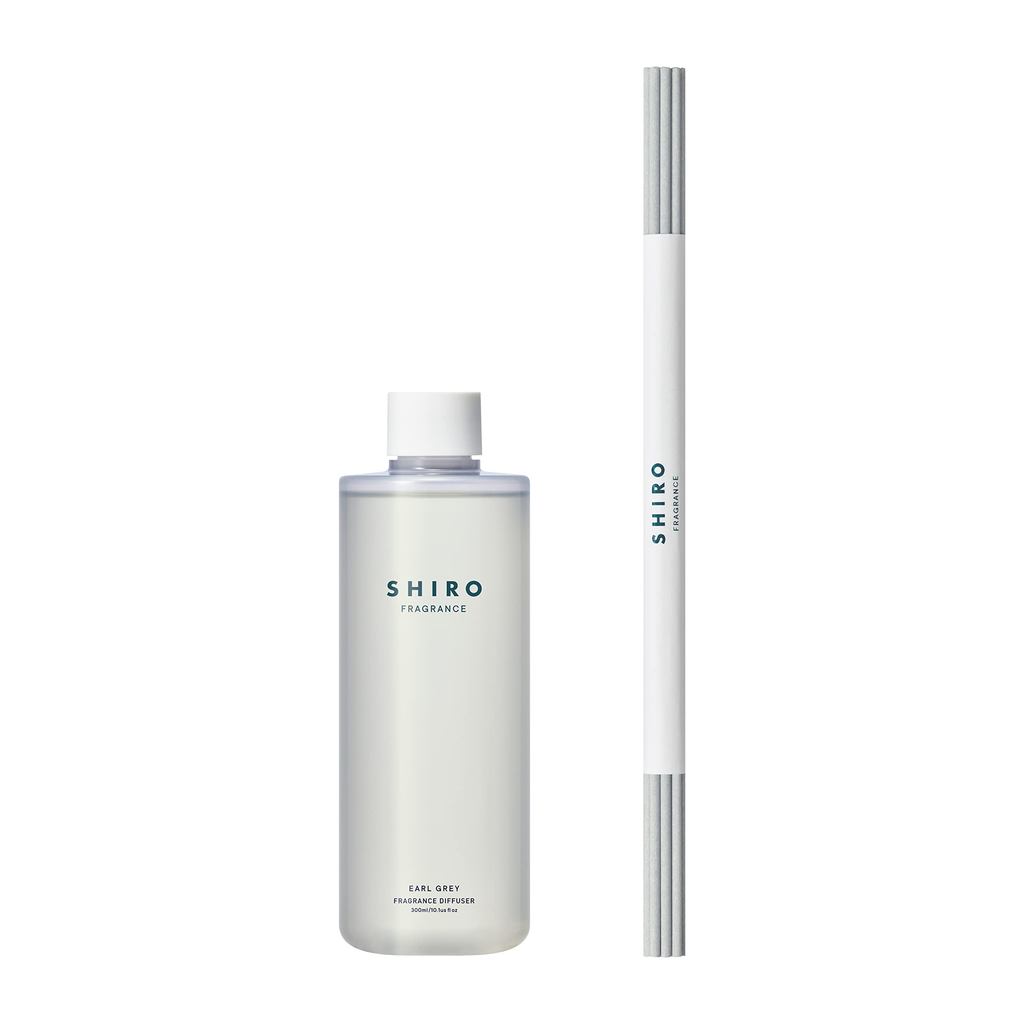 SHIRO Fragrance Diffuser Kit (Container + Refill Liquid + Sticks, 300mL, 3-Month Effective) - White 