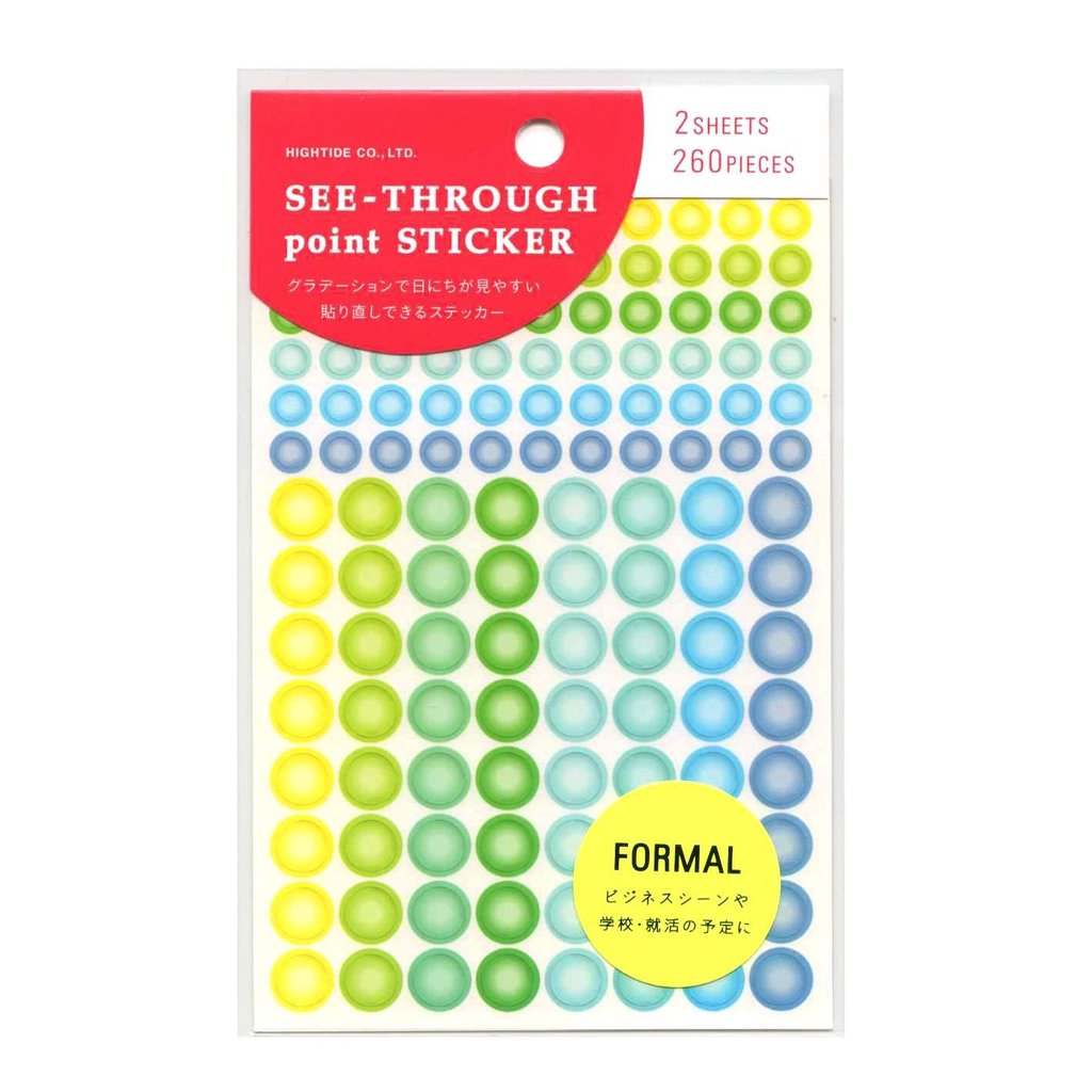 See-Through Point Sticker (B) Blue [CL059], Japan Diary/ Journal Stationery
