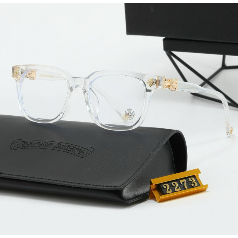 Kính Chrome Hearts Khung Trắng Khắc Kim Loại CH2273 Khung Kính jn