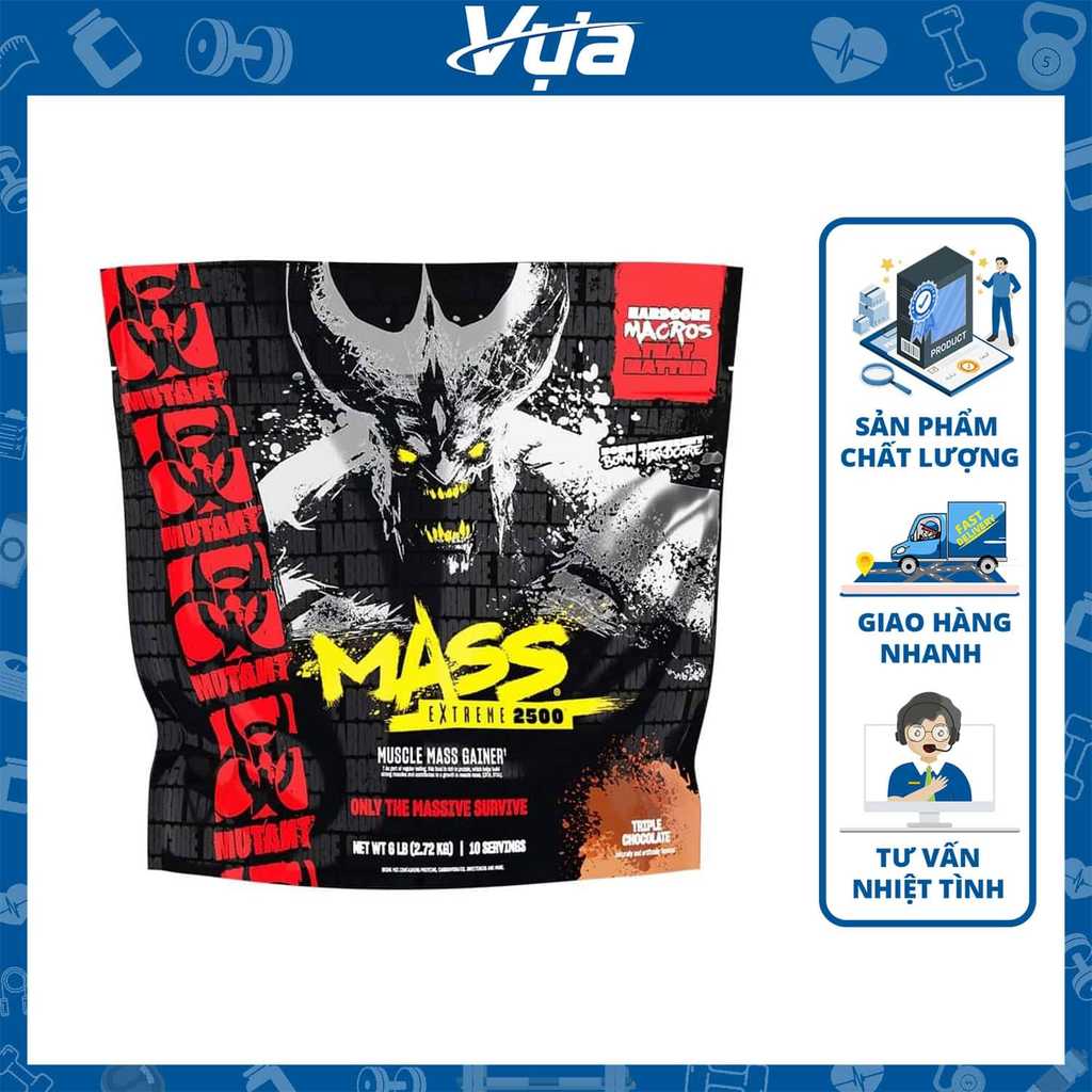 Mutant - MASS EXTREME 2500 (6 Lbs) - Hỗ Trợ Tăng Cơ, Nâng Cấp Sức Mạnh, Chính Hãng