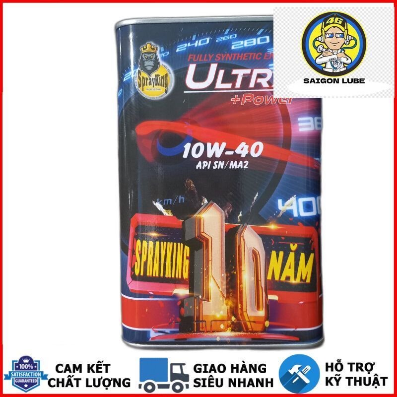 Nhớt tổng hợp Sprayking Ultra Power 10W40 dành cho xe số, côn tay