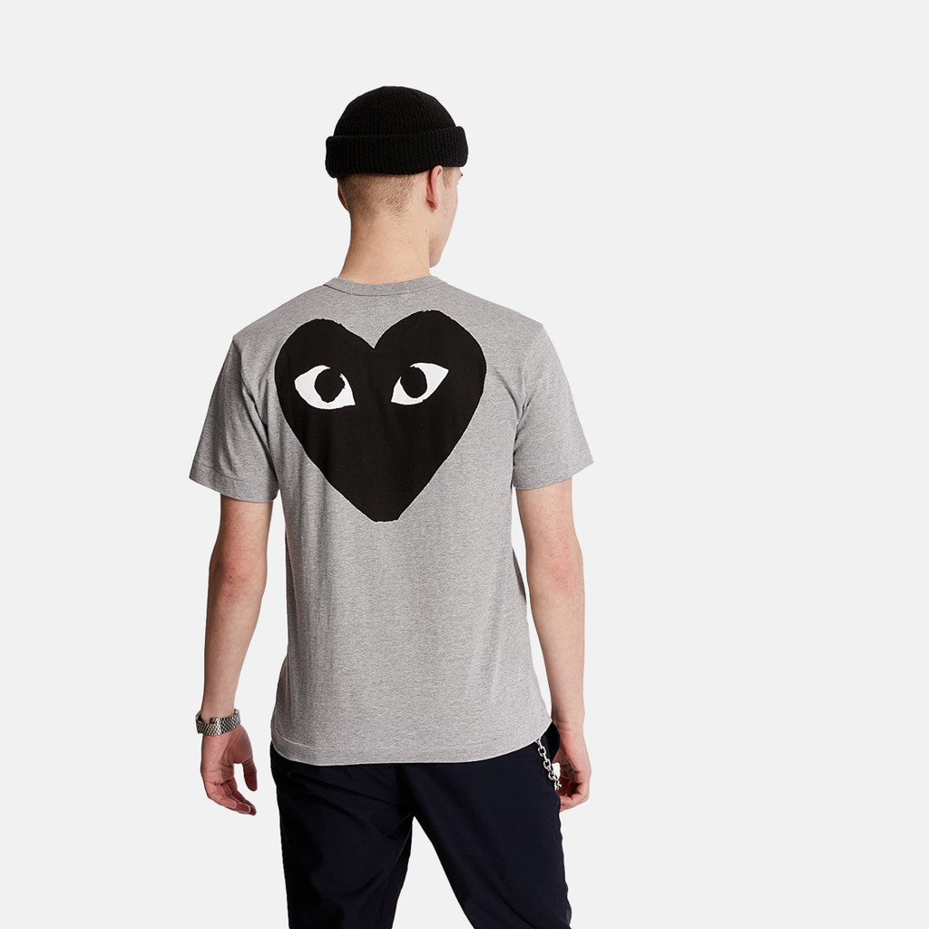 CDG PLAY Áo thun Cotton ngắn tay in hình trái tim