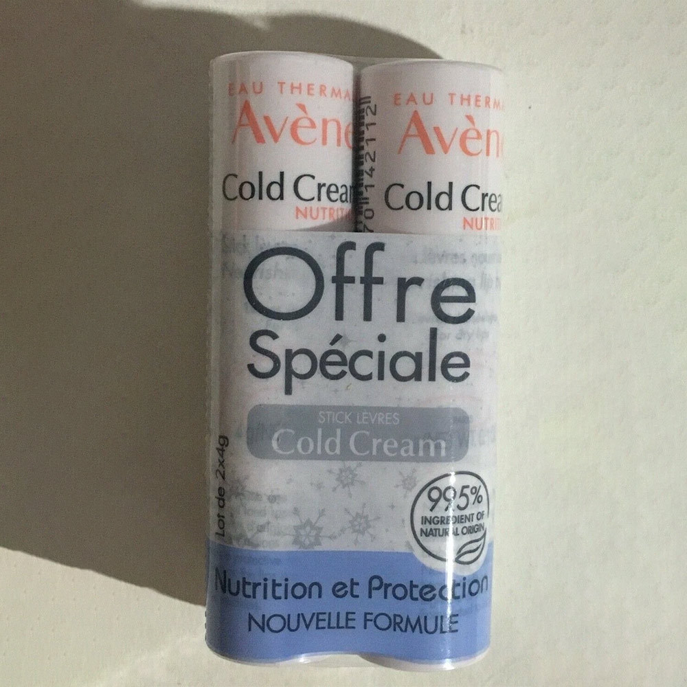 AVENE Cold Cream Nutrition Nourishing Lip Balm 2 Pack 4g Each