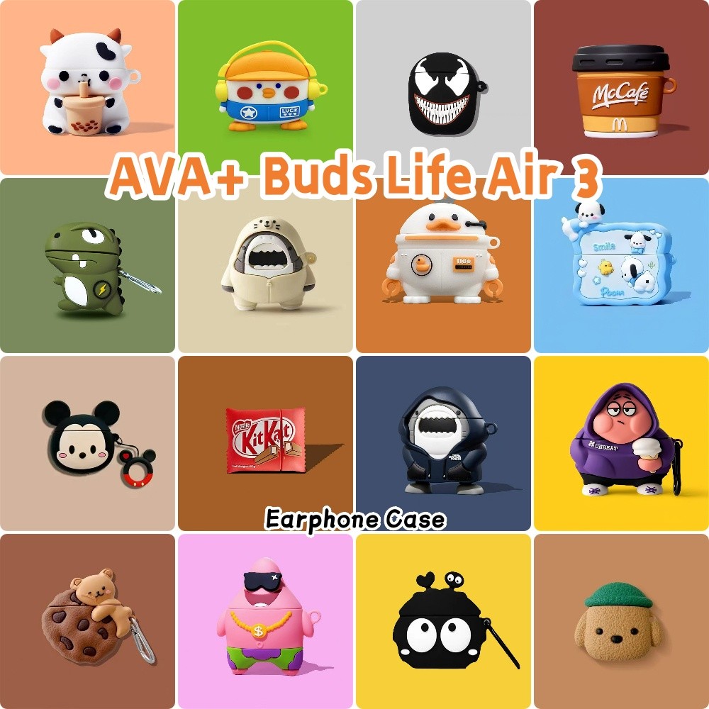 [Sẵn sàng] Dành cho AVA + Buds Life Air 3 Vỏ bọc tai nghe silicon mềm hoạt hình NO.6