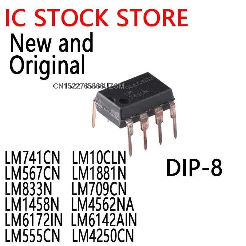 5 CHIẾC LM741CN LM10CLN LM567CN LM1881N LM833N LM709CN LM1458N LM4562NA LM6172IN LM6142AIN LM555CN L