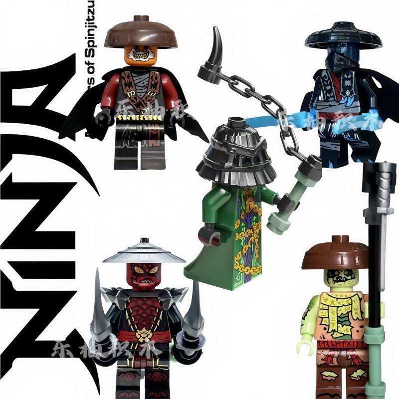 Forbidden Five-Person Group Ancient Element Master Ninjago Season 3 Villain Zac Celtics Building Blo