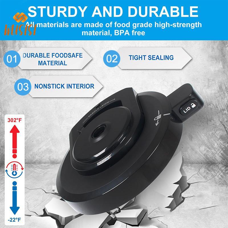 [WUSISI] Nắp Bát Ngoài Cho Máy Làm Kem Ninja NC301, Nắp Thay Thế Ninja Creami Có Thể Tái Sử Dụng MỚI