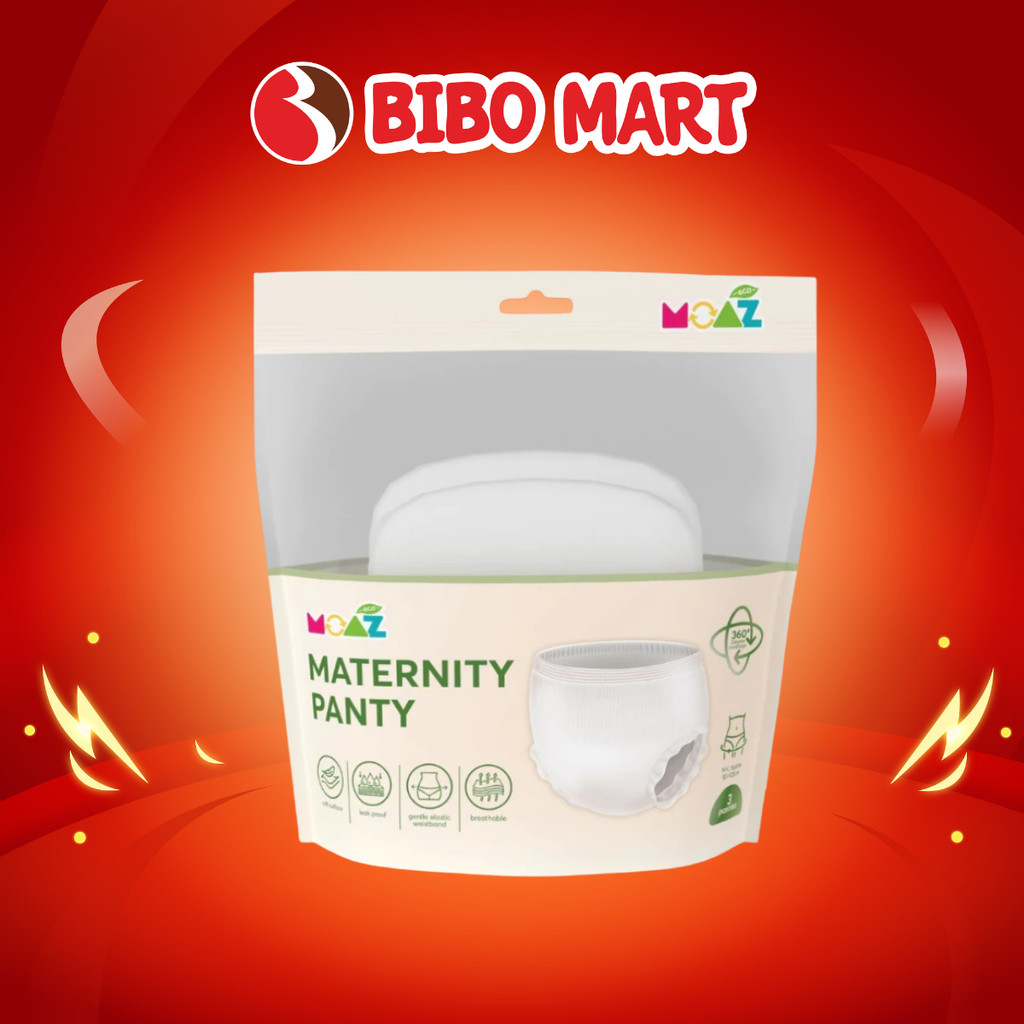 Bỉm Quần Cho Mẹ Moaz Eco Đai Lưng Co Giãn Chống Tràn Siêu Thấm Hút Túi 3 Chiếc - Bibo Mart
