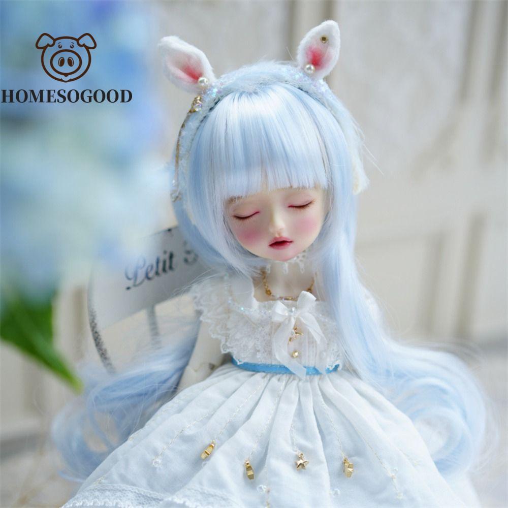 RIUERSTONE Bjd Doll Tóc Giả, Nhiều Màu Nhiệt Độ Cao Sợi BJD SD Doll Tóc Xoăn Handmade Tóc Xoăn Dễ Th