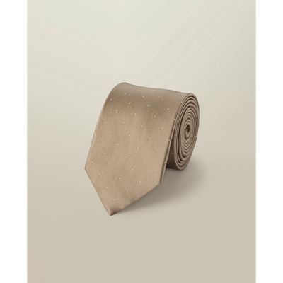 CHARLES TYRWHITT - Cà vạt nam Silk Spot_TIC2113-TAN
