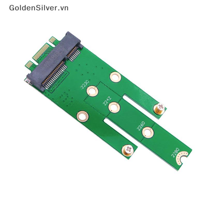 GoldenSilver NGFF M.2 B Key To MSATA Mini PCI-E PCI-Express SATA 3.0 SSD Hỗ Trợ Khe Cắm Chế Độ B MSA