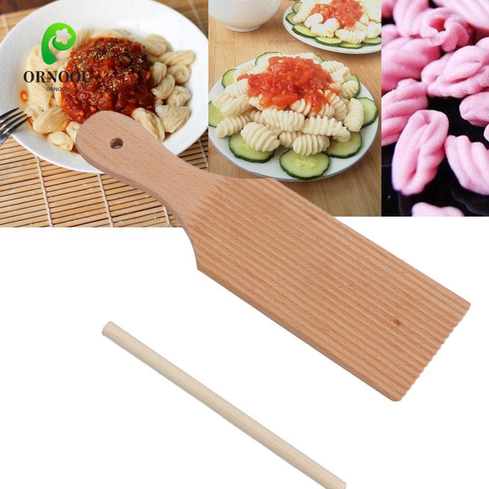 ORNOOU Gnocchi Con Lăn Nhà Bếp Sử Dụng Tại Nhà Mì Bàn Gỗ Chống Dính Authentic Popsicles Bảng Gnocchi