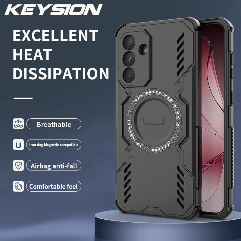 Ốp Lưng Tản Nhiệt Rỗng KEYSION Cho Samsung A57 5G A37 Ốp lưng Chống Sốc Làm Mát Từ Tính Cho Galaxy A