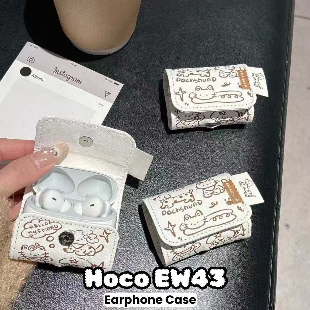 [Yoshida] Dành cho Ốp lưng Hoco EW43 Vỏ tai nghe dệt thủ công hoạt hình dễ thương